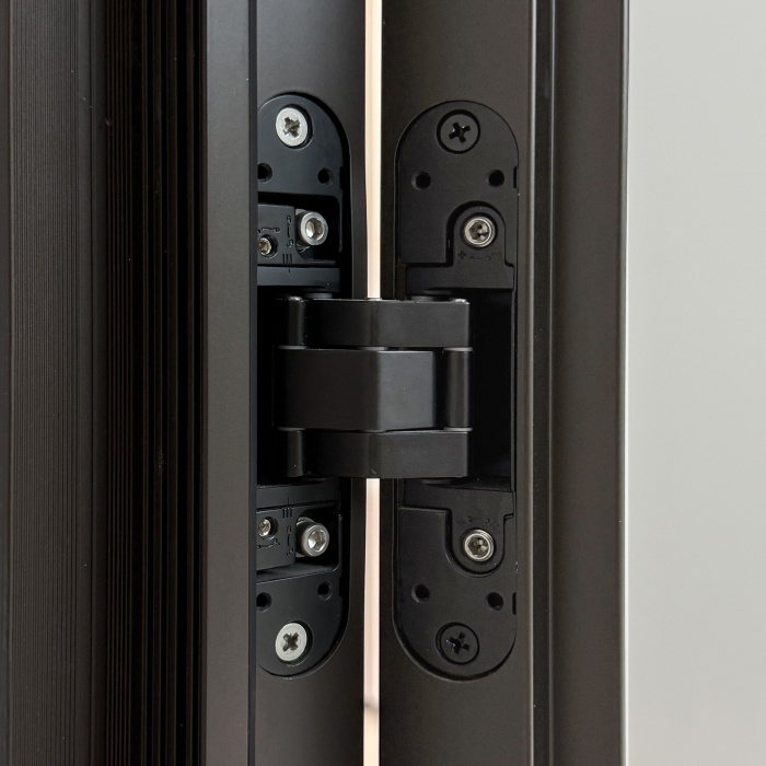 Quarto de laje de porta de madeira maciça invisível sem moldura