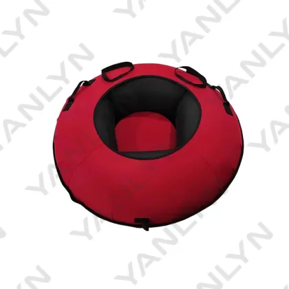 Inflatable Round Plastic Doughnut Sled for Winter Fun - Lands End 110cm