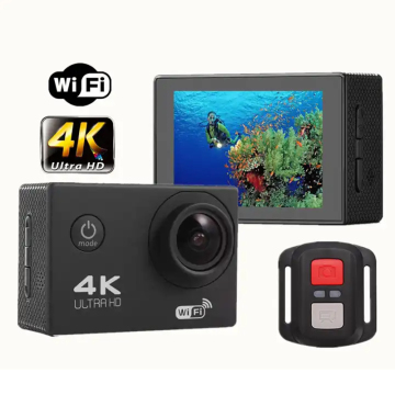 Waterproof Sports Camera: 4K Ultra HD Action Cam with Remote Control and Wi-Fi