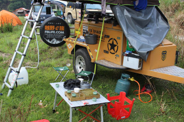 Estrail mini camper trailers camping trailer with kitchen system
