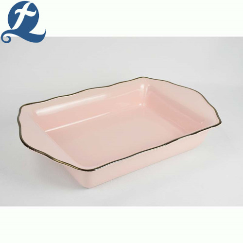 Bakeware de cerâmica ondulado de Phnom Penh de preço barato