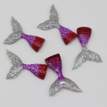 Kawaii résine paillettes 3D queue de poisson Figurine coloré dos plat Animal de mer Cabochon pour bricolage artisanat porte-clés ornement faisant