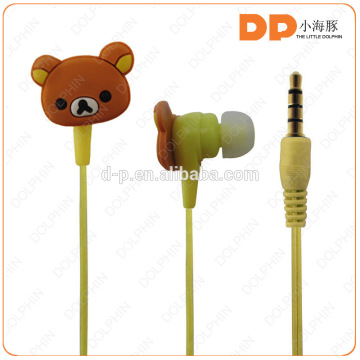 Fancy cartoon figure noise cancelling earbuds cheap earphone for promotion gift