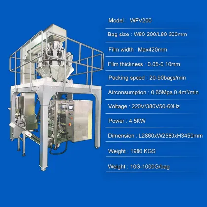 Puffed Food Potato Chips Banana Chips Packing Machine
