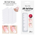 3Pcs/set Silk Fiber Builder Wrap Nail For Nail Art UV Gel Quick Extension Nail Form White Non-Woven Silks Tip DIY Salon Tools