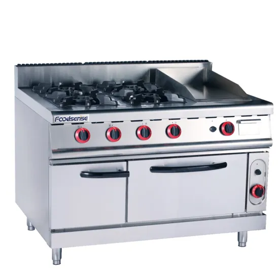 High Quality Kitchen Equipment Combination Oven Gas Range with Griddle