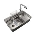 Fregadero de cocina de montaje superior de acero inoxidable de un solo recipiente de primera calidad