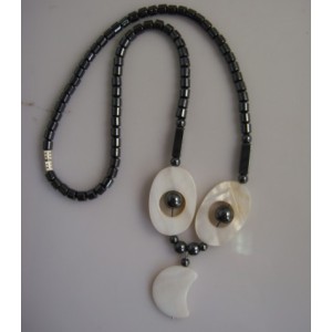 Hematite pearl Shell Necklace