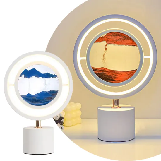 Color Changing LED Moving Art Table Lamp - RGB Sea Quicksand 3D Night Light