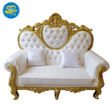 Modern European Style Cheap Royal Wedding Sofa Chair Bride and Groom King Throne Chair Set