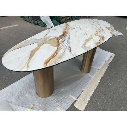 Luxury Classical Marble Top Dining Table for 8
