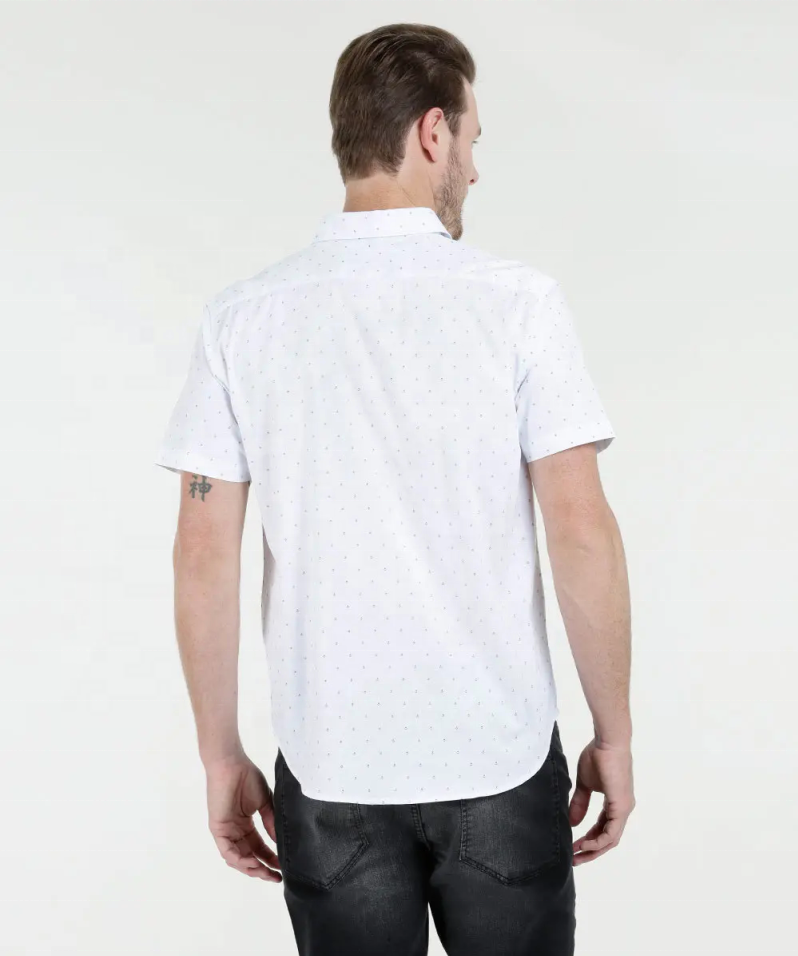 Camisa masculina 100% algodão com impressão ecológica