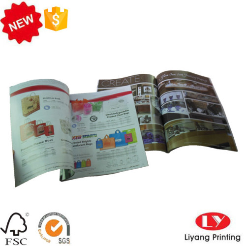 Softcover magazine brochure printing with glossy lamination