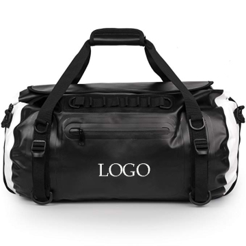Custom Black PVC Duffle Bag 40L/50L with Logo for Outdoor Sports