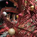 Materiale decorativo artigianale in bambù per albero di Natale intrecciato a mano