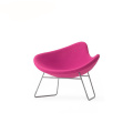 Couro de aço inoxidável K2 Lounge Chair