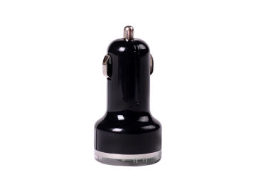 Black 3.1a Dual Usb Car Charger Mini Style Black Usb Car Adapter