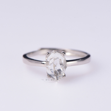 Natural Stone Crystal Crafts 925 Silver Jewelry Herkimer Diamond Ring - Wholesale Wedding Gifts for Guests