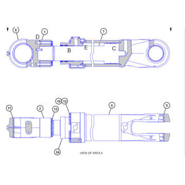 CYLINDER GP-BUCKET 6040 588-9645