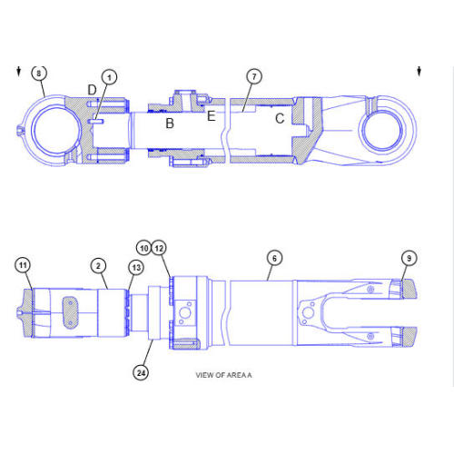 CYLINDER GP-BUCKET 6040 588-9645