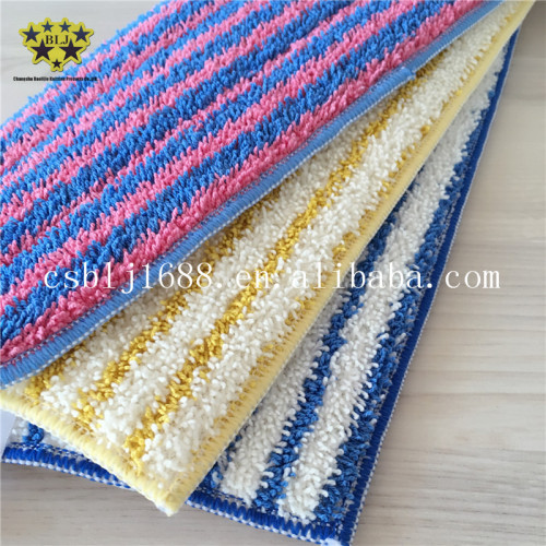 Colorful Stripe Microfiber Twist Pile Mop Heads Mop Replacement Pads China Supplier