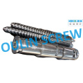 SKD61 Liner Conical Barrel Bimetal Screw for WPC Extrusion, Twin Conical Screw Barrel