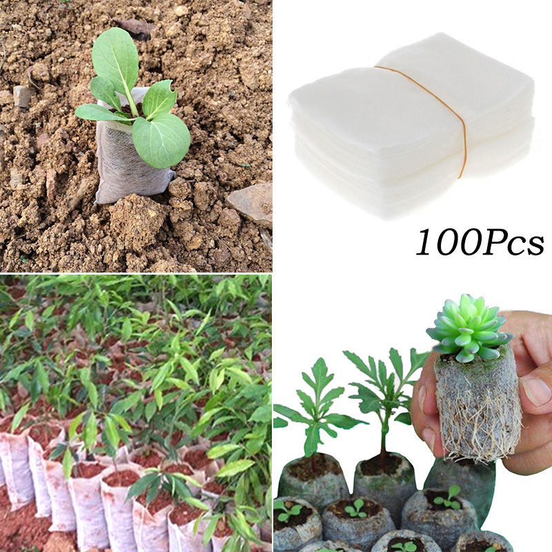 Different Sizes Biodegradable Non-woven Nursery Bags Plant Grow Bags Fabric Seedling Pots Eco-Friendly Aeration Planting Bags