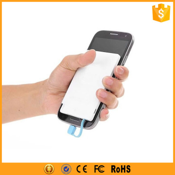 Ultra thin mobile power bank flat white for mobile phone