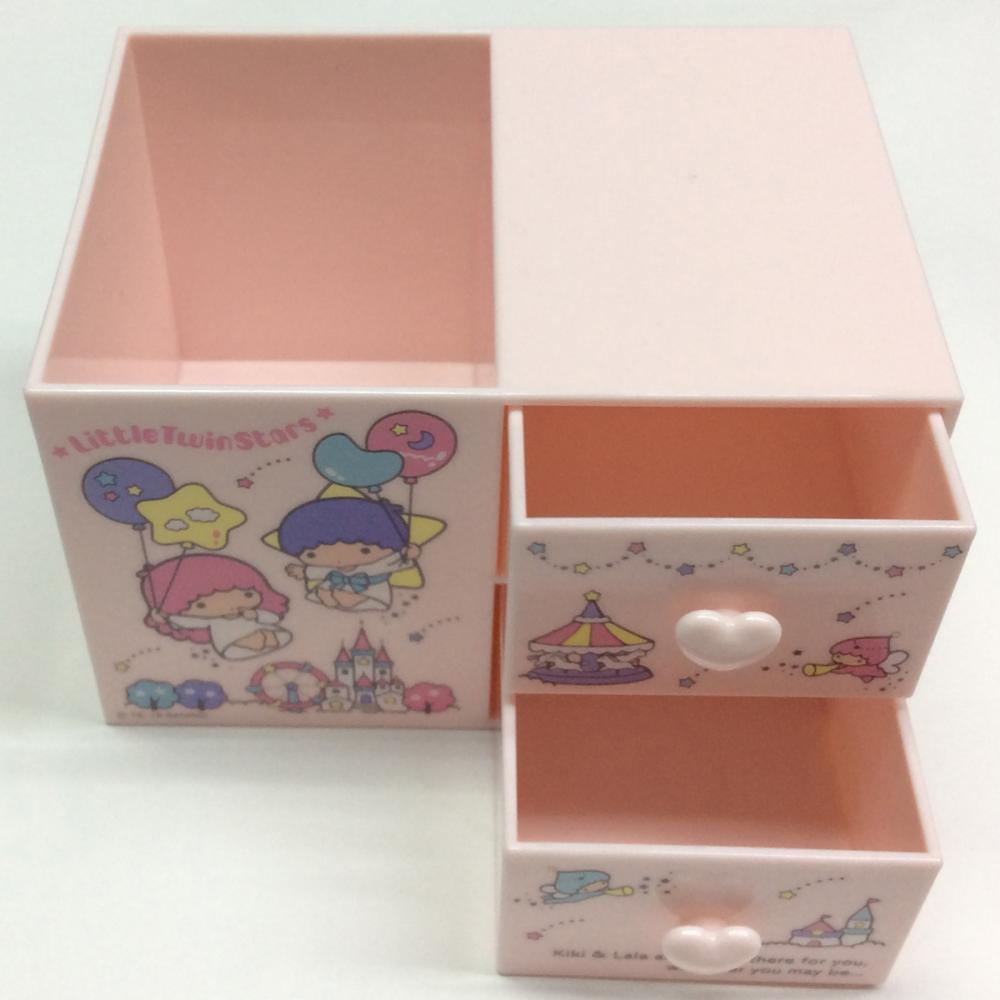 Plastic cartoon storage box with drawer