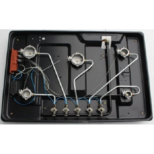 유리 가스 쿡탑에 내장 된 5 개의 버너