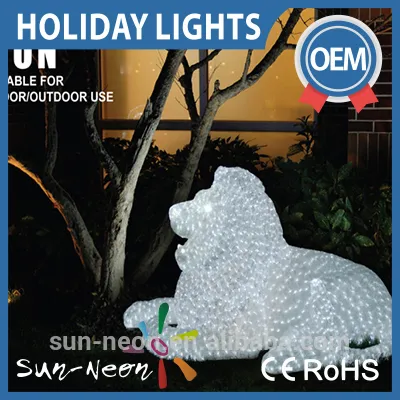 3d Led Sculpture Light - Lion 96w Ip44 24v Cold White