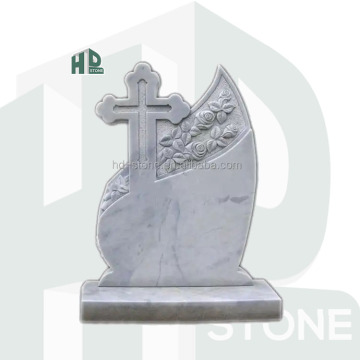 High Quality Customized White Marble Tombstones for Cemetery Memorials