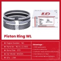 AUTO PARTES MAZDA PISTON RING WL WLY1-11-SCO