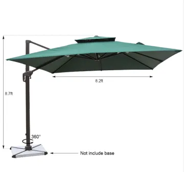 UV Resistant Outdoor Beach Umbrella and Furniture Square Parasol