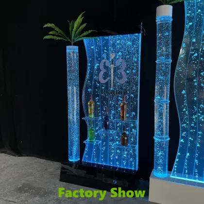 Modern S Shape Acrylic Water Bubble LED Lighting Furniture Movable Panel