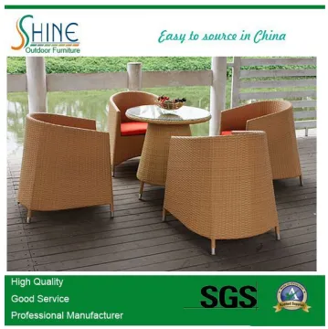 Rattan Outdoor Furniture use in Hotel Table and Chair Restaurant Dining Set