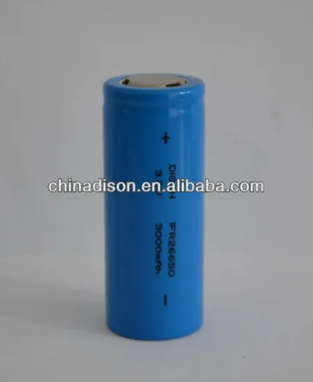Cylinder 26650 LiFePo4 lithium ion battery 3.2v 3000mah cell for solar street lights