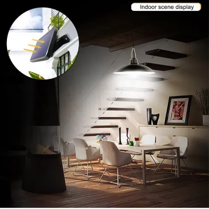 Solar Chandelier: Retro One Belt Two Heads Remote Control Indoor Light