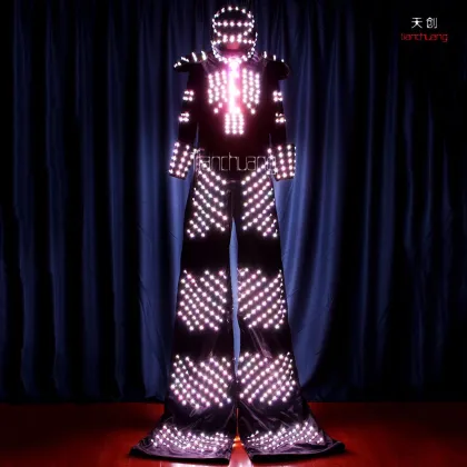 Led light up transformer stilt walker costume for entertainment show