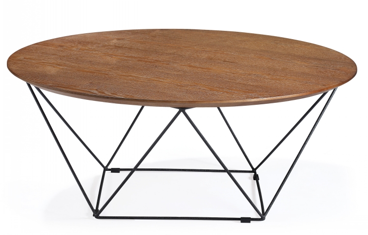 Nordic Modern Restaurant Wood Mdf Coffeetable Metal Leg