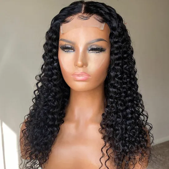 Raw Raw Brazilian Afro Curly Virgin Human Hair Hd Full Lace Front Wig Cheap Transparent Lace Closure Wig For Black Women Vendor