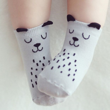 New Toddle Baby Socks Newborn Cotton Boys Girls Cute Asymmetry Anti-slip Socks Spring