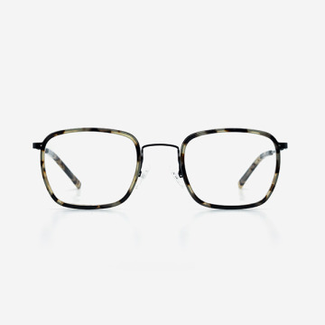 Square combined Women's Acetate and Metal Optical Frames