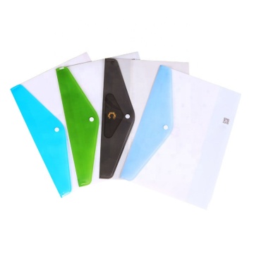 Custom Printed Plastic PP Envelope Pocket Folder with Snap Button for A4 Documents