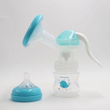 Pompe à lait en silicone manuelle pour l'alimentation du lait pour bébé