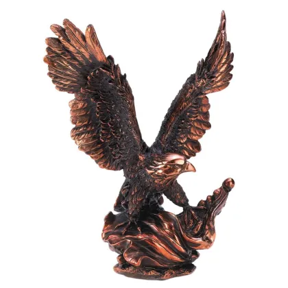 Wholesale bronze eagle brass hawk sculpture with beauty eyes and claw