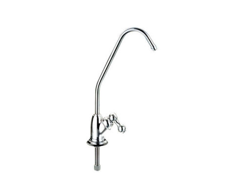 Single Water Filter Faucets , Ceramic Tap Valve Round Handle