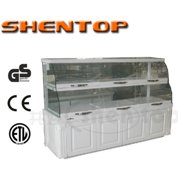 Shentop european style electric glass cake display showcase STPZ-A06125 bread display cabinet
