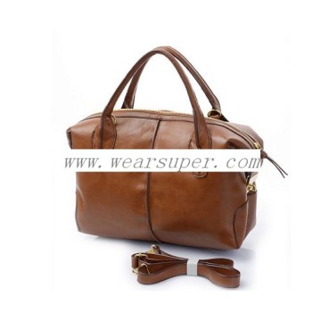 Fashion brown holiday leather handbag