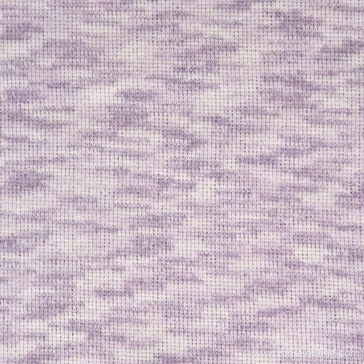 Space Dyed Viscose Polyester Rib Fabric Brushed